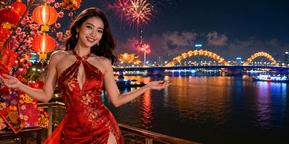 Lồng đèn đỏ lung linh tại Đà Nẵng trong lễ hội đêm - hình ảnh niềm vui lành mạnh