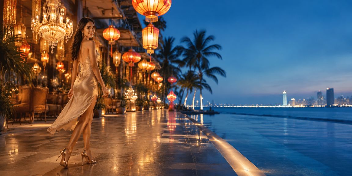Phố đêm Hồ Chí Minh rực rỡ ánh đèn bên cạnh bàn cá cược casino