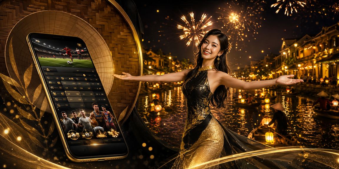 Người đội nón lá xem cá cược thể thao tại Hội An trong không khí lễ hội