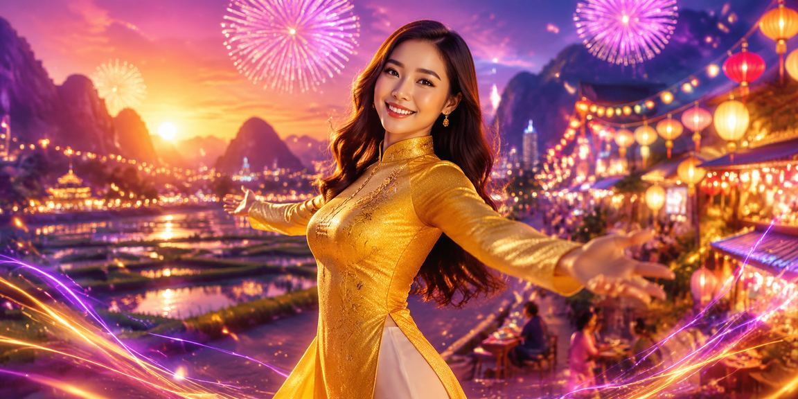 Người phụ nữ mặc áo dài tham gia cá cược tại Ninh Bình - phong cách Việt Nam